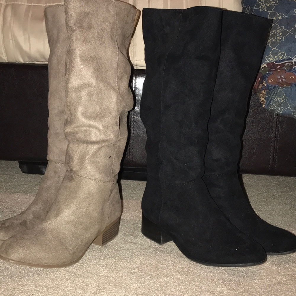2pair Faux Suede Boots